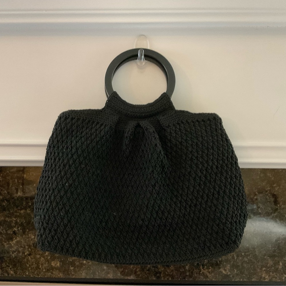 Liz Claiborne Black Tote with Round Handles